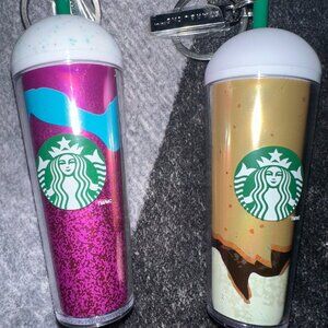 starbucks key chains new with plastic